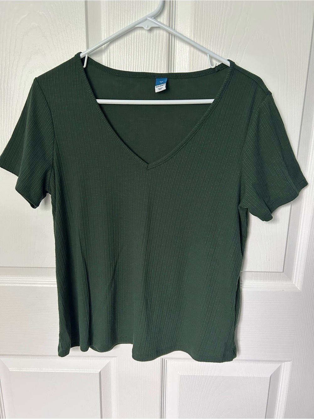 Green Old Navy Casual V Neck Top Short Sleeve Size Small